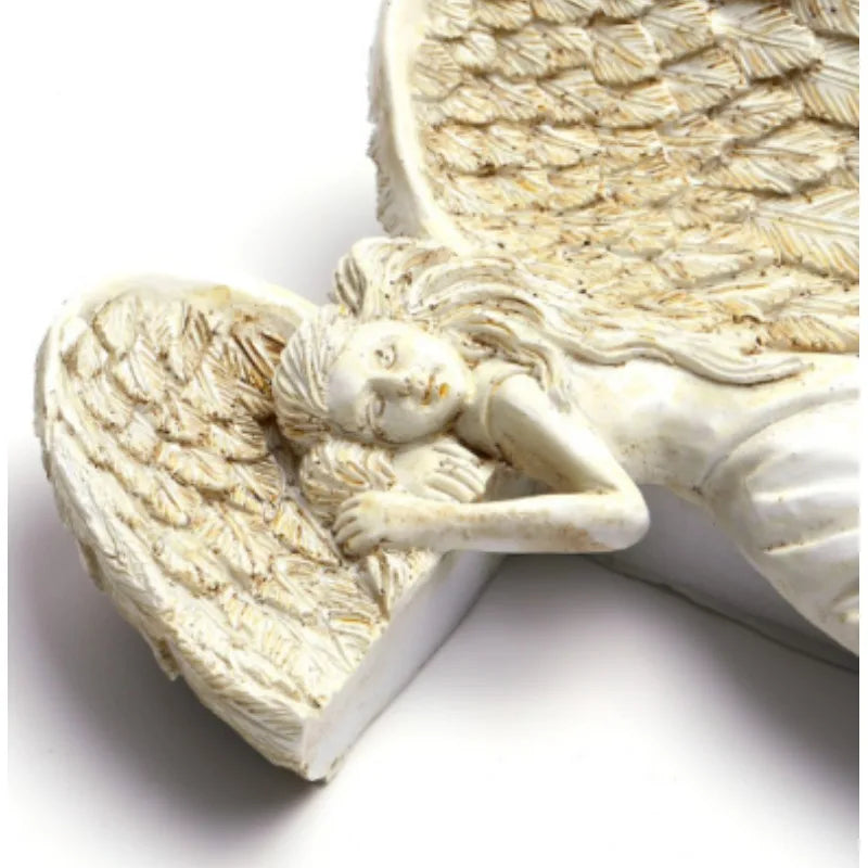 AngelGlow - White winged angel decor