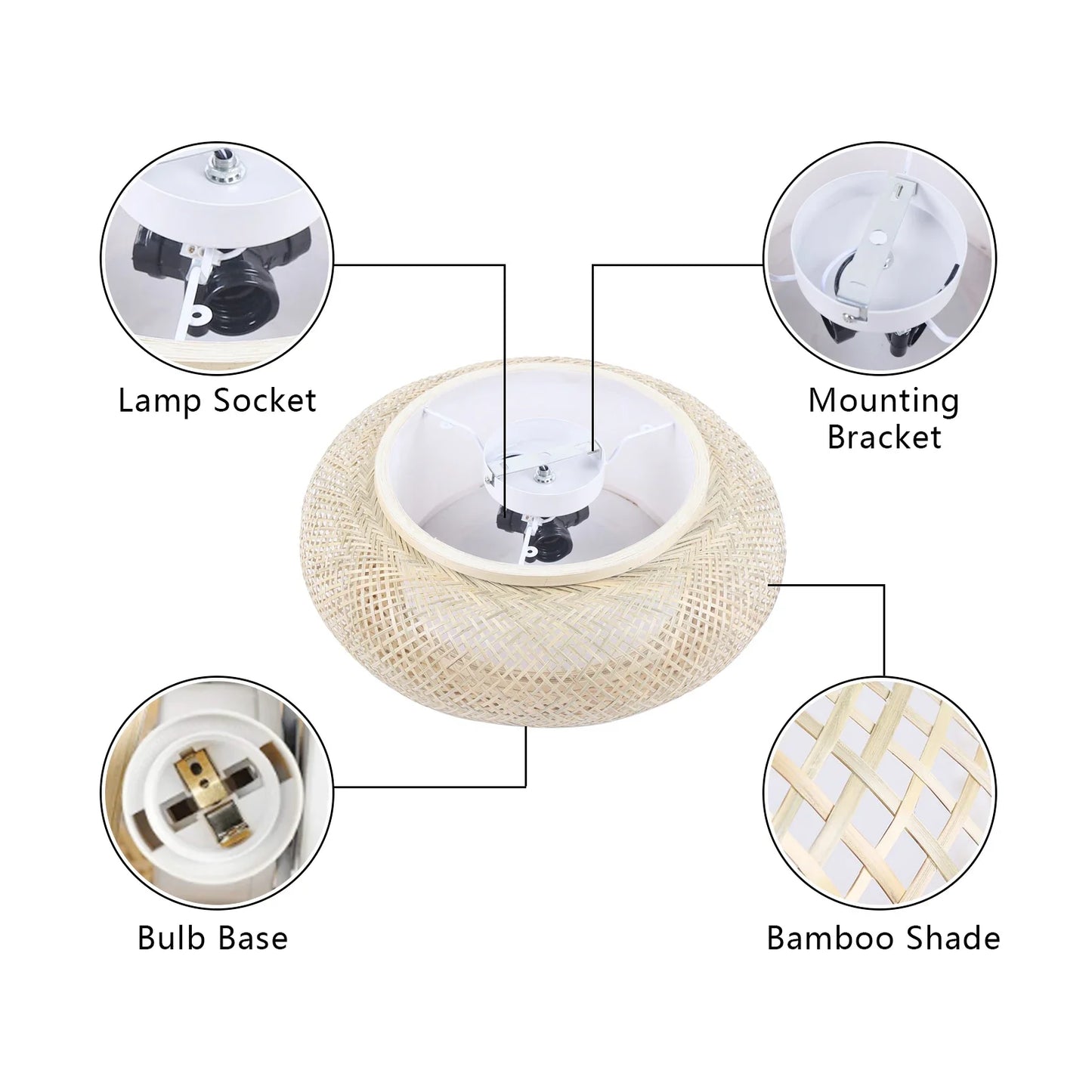 BambooWhisper - Bamboo recessed ceiling light