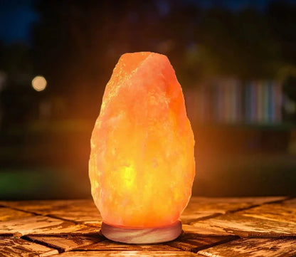 ShellRadiance - Crystal Rock lamp with wooden base