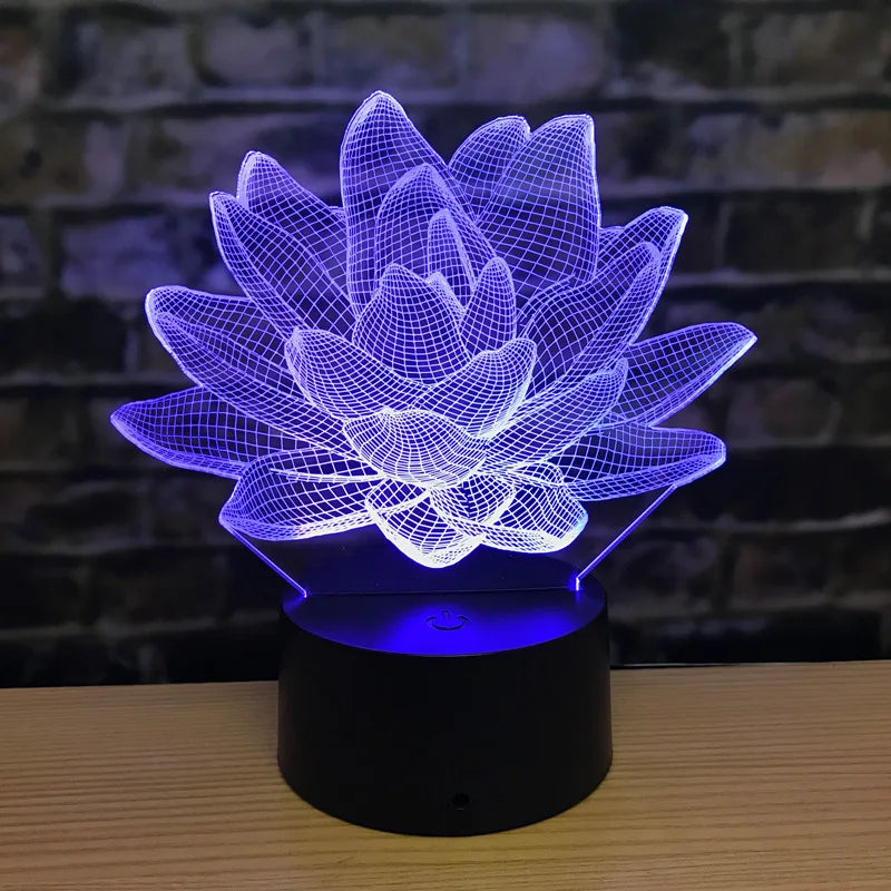 3DAcrylic - Lotus night lamp