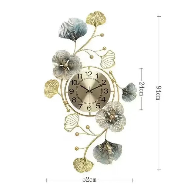BlossomElegance - Floral Luxury wall clock