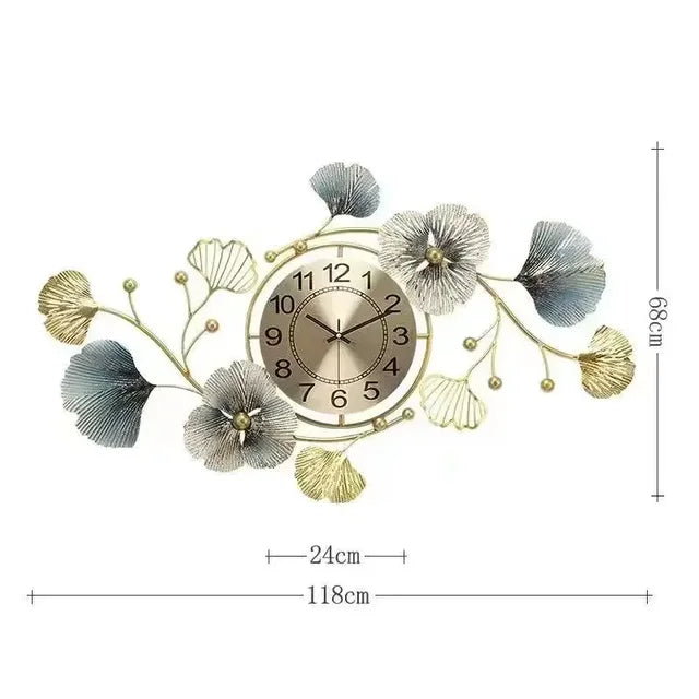 BlossomElegance - Floral Luxury wall clock