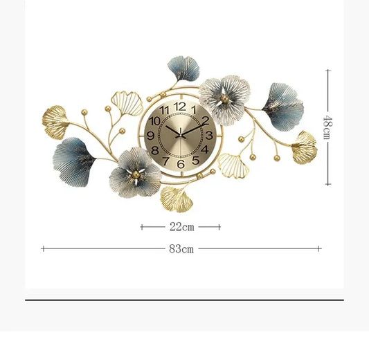 BlossomElegance - Floral Luxury wall clock