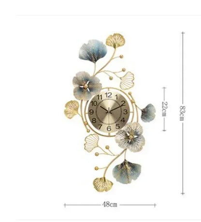 BlossomElegance - Floral Luxury wall clock