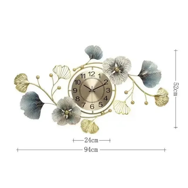 BlossomElegance - Floral Luxury wall clock