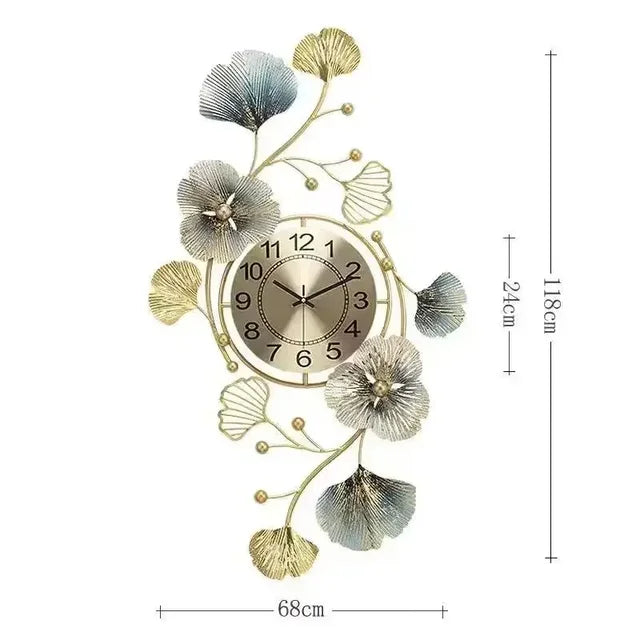 BlossomElegance - Floral Luxury wall clock