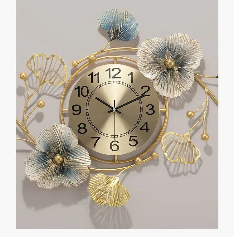 BlossomElegance - Floral Luxury wall clock