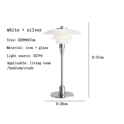 VintageRadiance - LED glass table lamp for reading