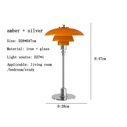 VintageRadiance - LED glass table lamp for reading