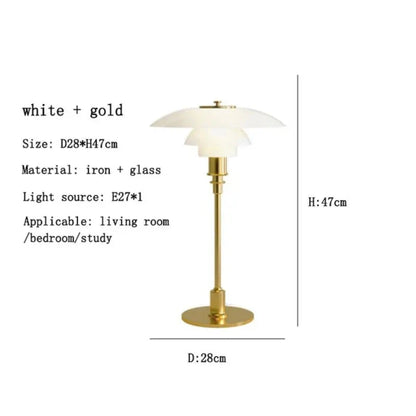 VintageRadiance - LED glass table lamp for reading