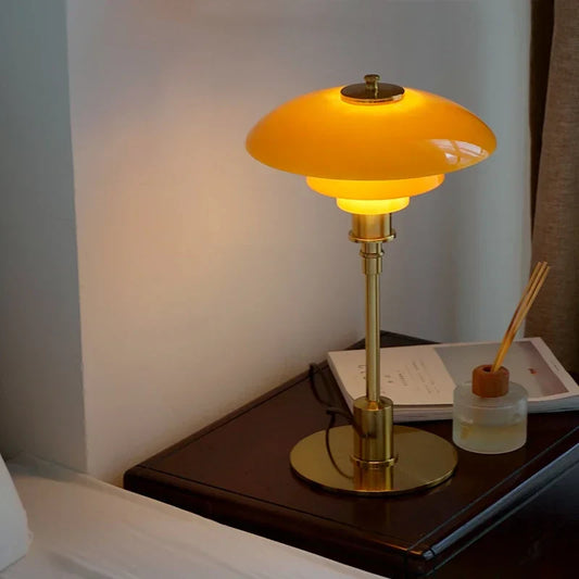 VintageRadiance - LED glass table lamp for reading