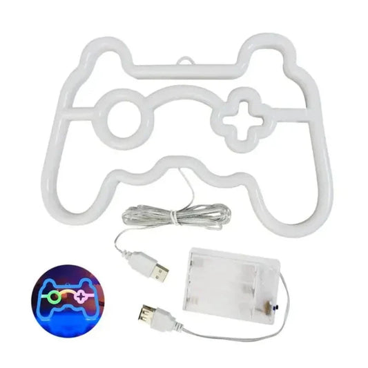 Neon joystick - emblem of the console