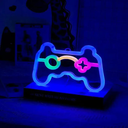 Neon joystick - emblem of the console