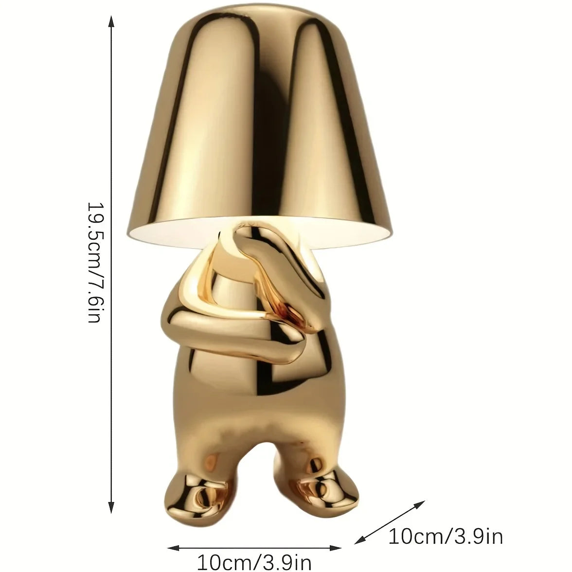 GoldenGrace - Golden statue table lamp