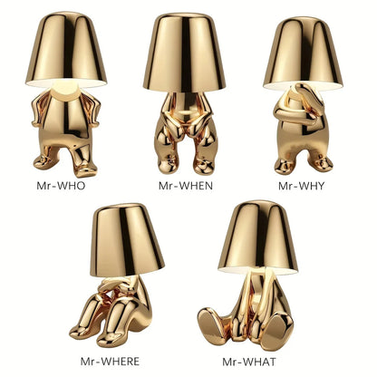 GoldenGrace - Golden statue table lamp
