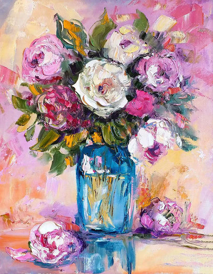 BloomCanvas | Colorful flower oil paintings