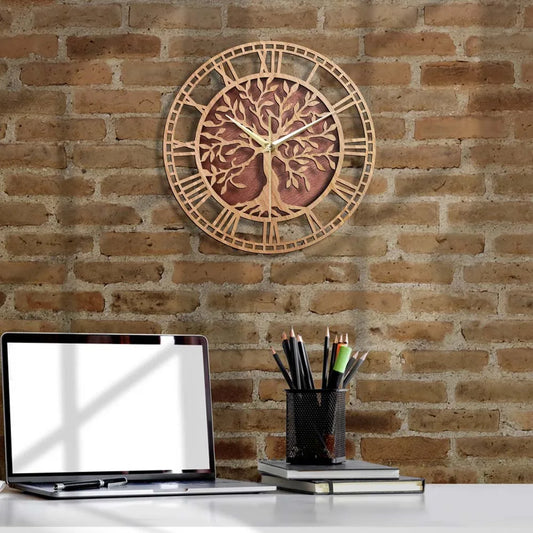 AncientRoots | Wooden wall clock
