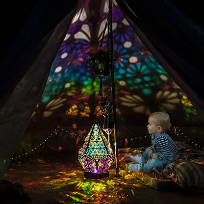TimberProjection - Wooden hollow projection night lamp