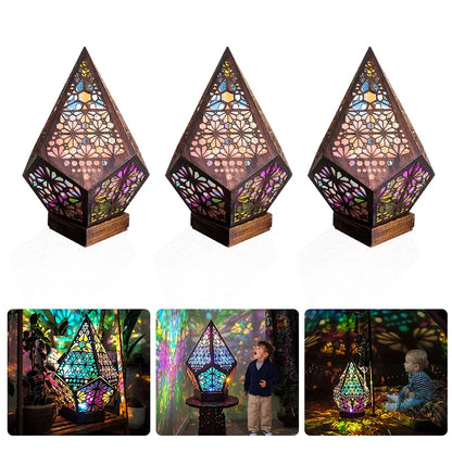 TimberProjection - Wooden hollow projection night lamp