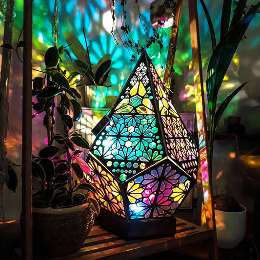 TimberProjection - Wooden hollow projection night lamp