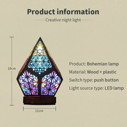 TimberProjection - Wooden hollow projection night lamp