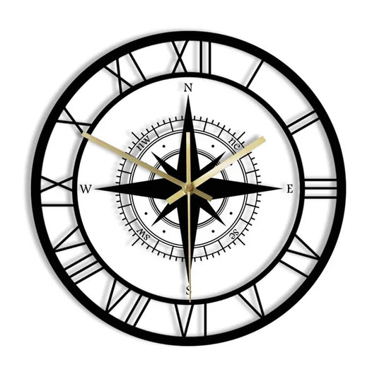 DirectionalChart - Nautical compass wall clock