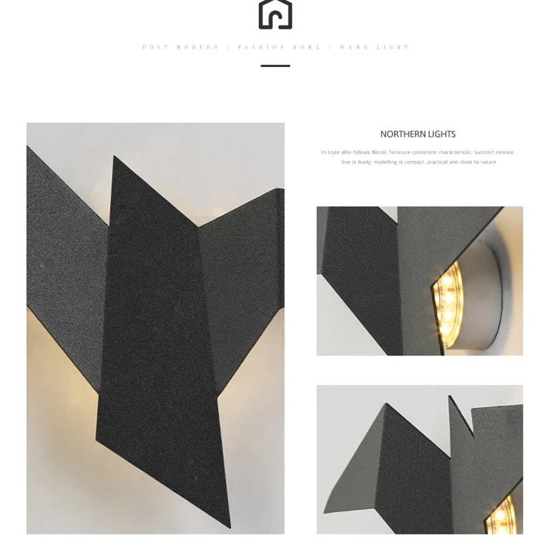AvianAura - Nordic iron bird sconce