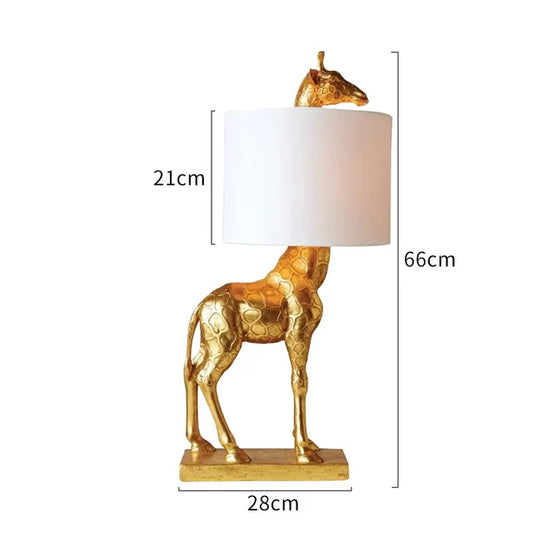 SavannaGlow - Resin giraffe table lamps