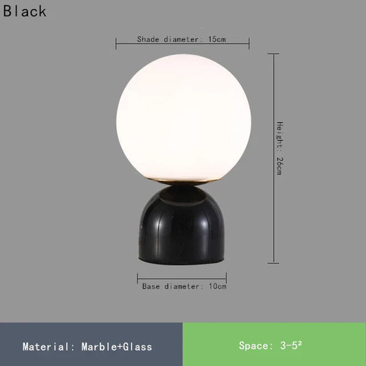 NordicRound - Marble glass lamp