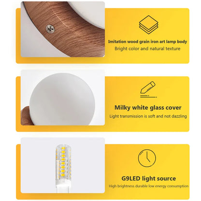AuraGlimmer - Round wall lamps made of glass