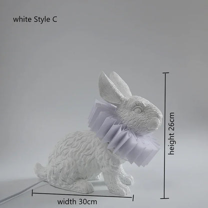 BunnyScarf - Resin rabbit lamps