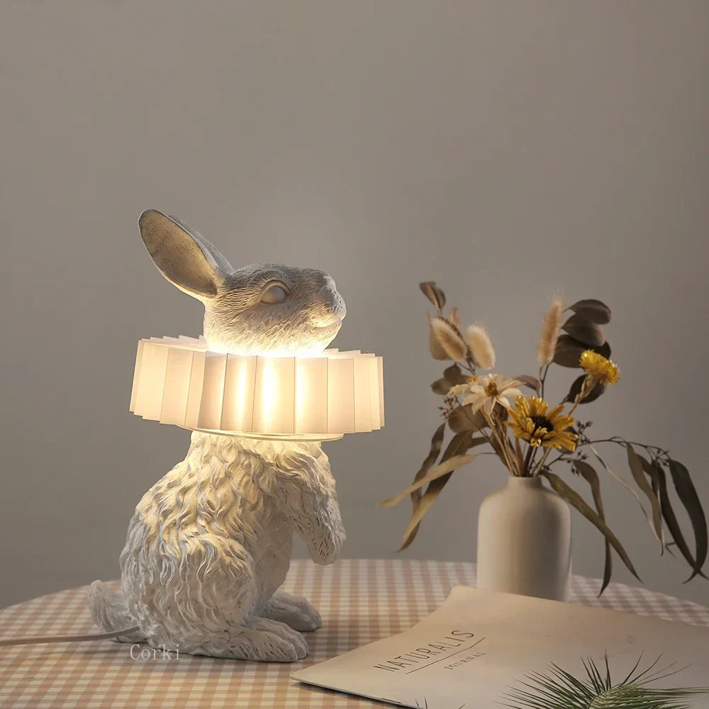BunnyScarf - Resin rabbit lamps