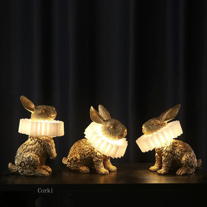 BunnyScarf - Resin rabbit lamps
