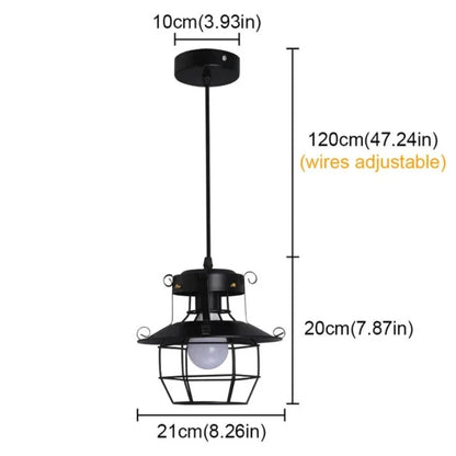 AntiqueCage - Industrial pendant ceiling light