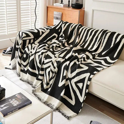 BohoChenille | Sofa blanket with tassels