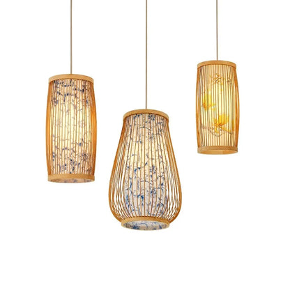 BambooHarmony | Serene pendant light for tea rooms