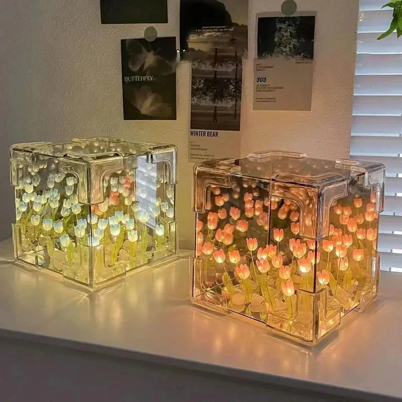 LumiTulip | Tulip mirror cube lamp