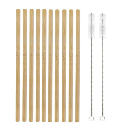 BambooGlow | Natural party straws with cleaning brush