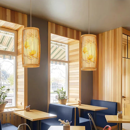 BambooHarmony | Serene pendant light for tea rooms