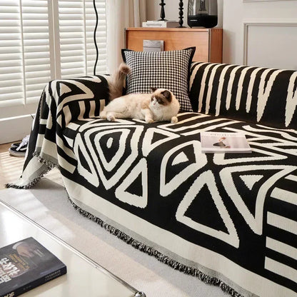 BohoChenille | Sofa blanket with tassels