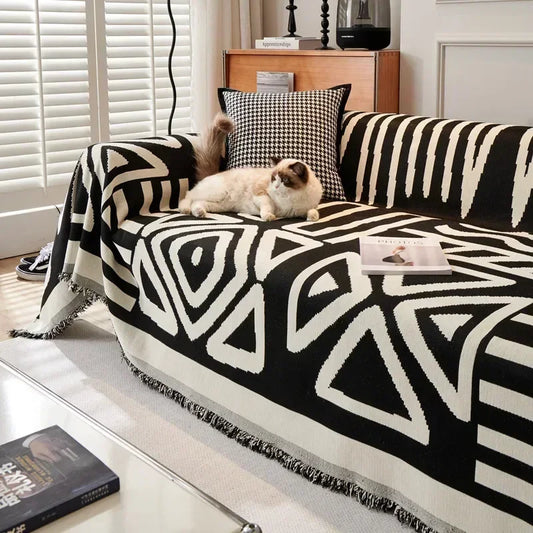 BohoChenille | Sofa blanket with tassels