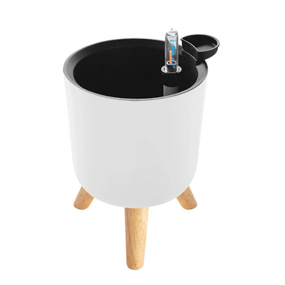 AquaBloom | Self-watering flower pot with wooden legs
