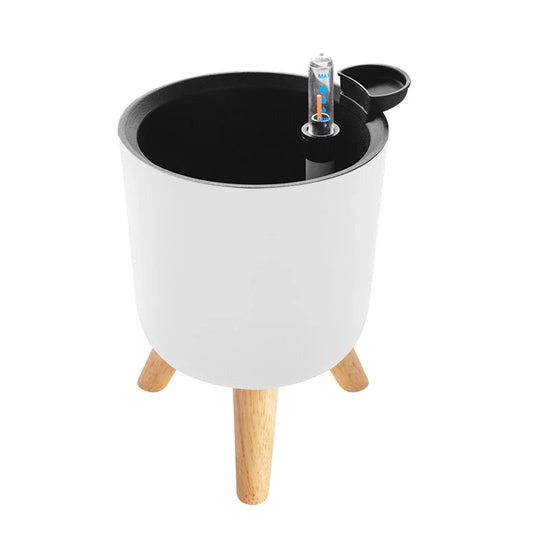AquaBloom | Self-watering flower pot with wooden legs