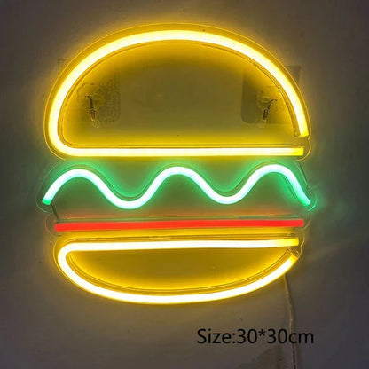 TastyTidbits - Neon night light for fast food