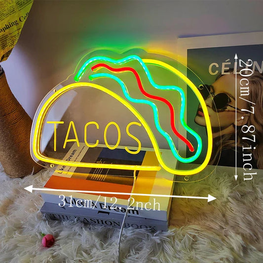 TastyTidbits - Neon night light for fast food