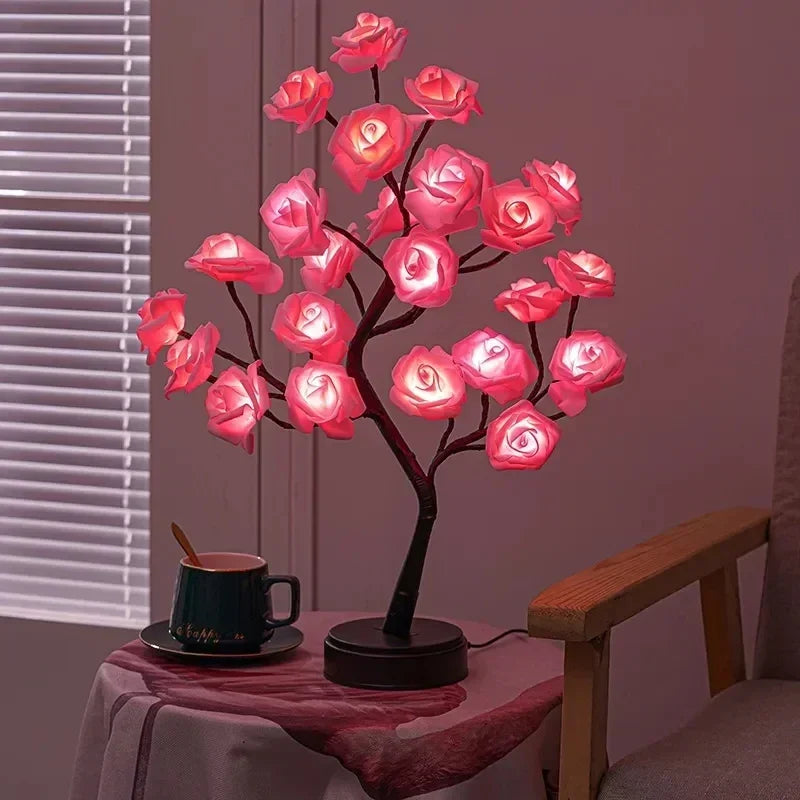RosyGlow - Flower Rose table lamp