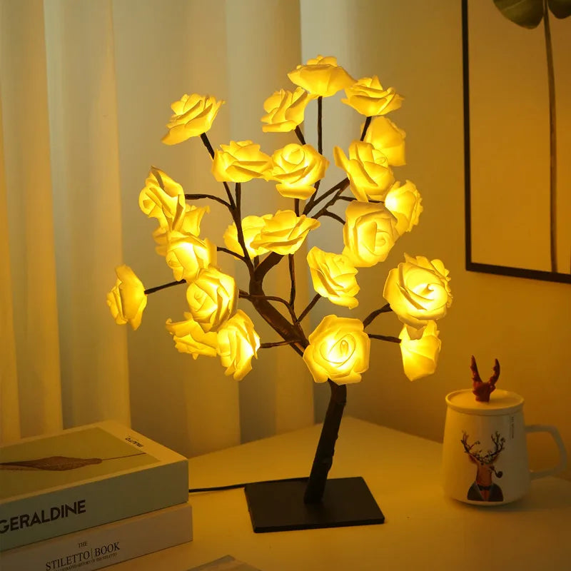 RosyGlow - Flower Rose table lamp