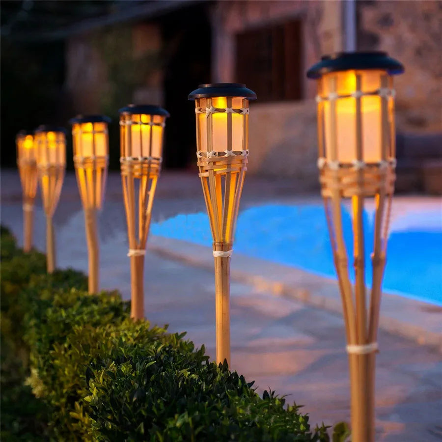 BambooBliss - Solar-powered torches