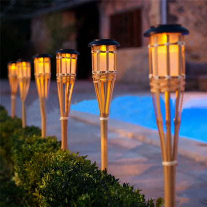 BambooBliss - Solar-powered torches