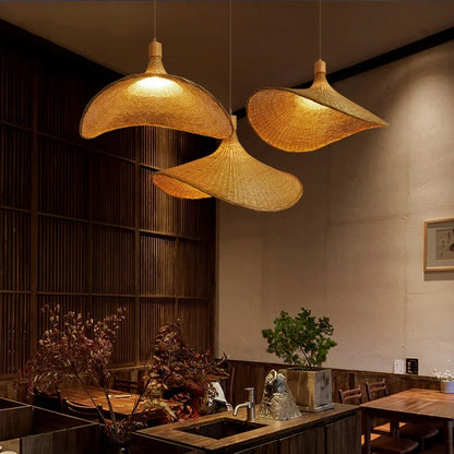 BambooHaven - Pendant light made of bamboo wickerwork